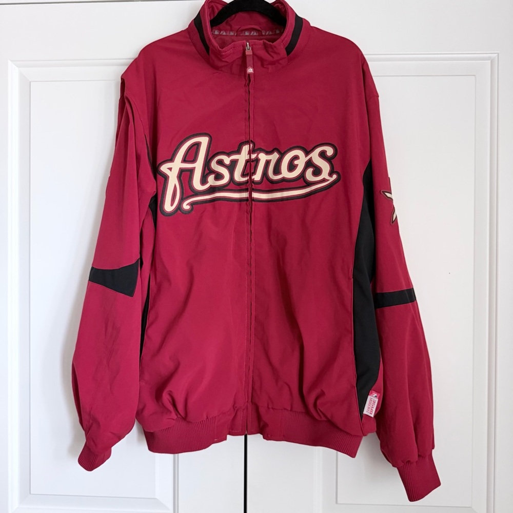 Rare Vintage Majestic Authentic Collection Houston Astros Therma Base Jacket 2XL